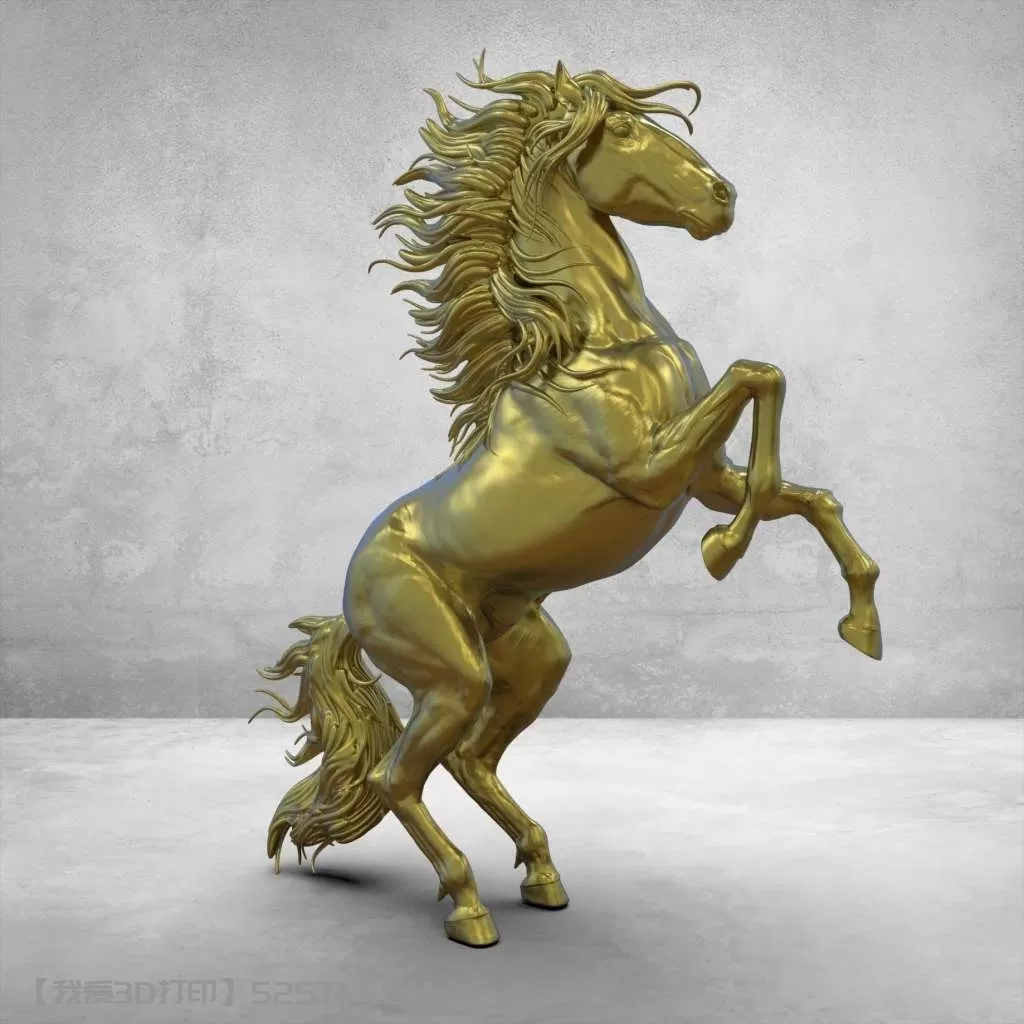 自由之马雕塑-3d打印模型stl