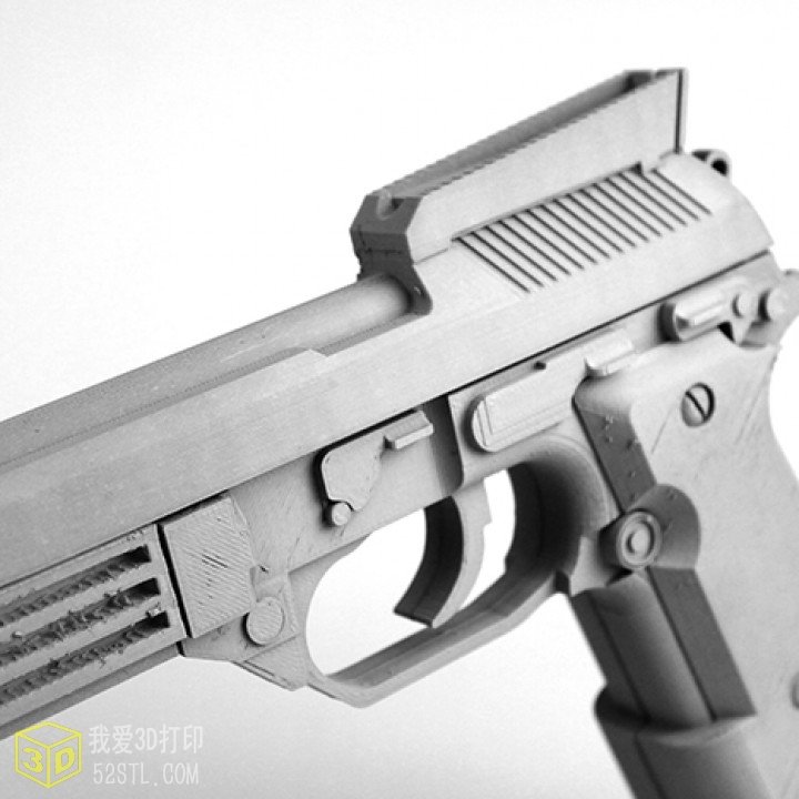 吃鸡Auto9 手枪缩微模型-3D打印模型stl
