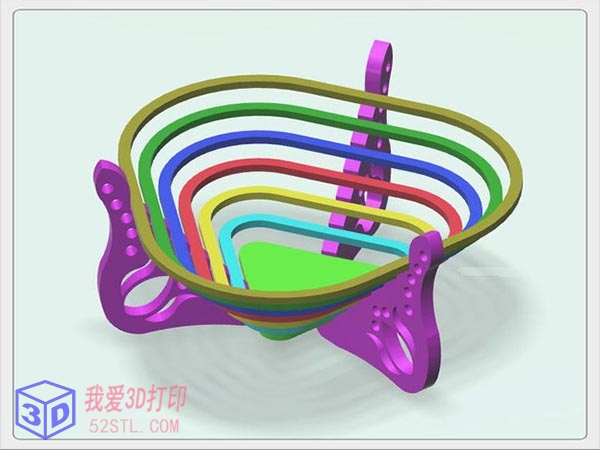 “彩虹”果盘-3d打印模型stl效果图