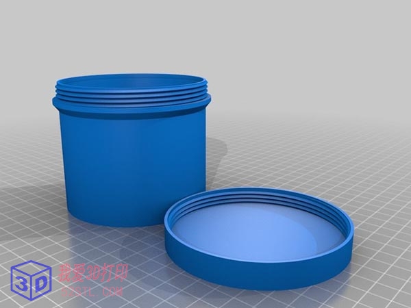 图片[2]-可定制的带螺纹盖的圆盒-3d打印模型stl免费下载-百度网盘云【我爱3D打印】