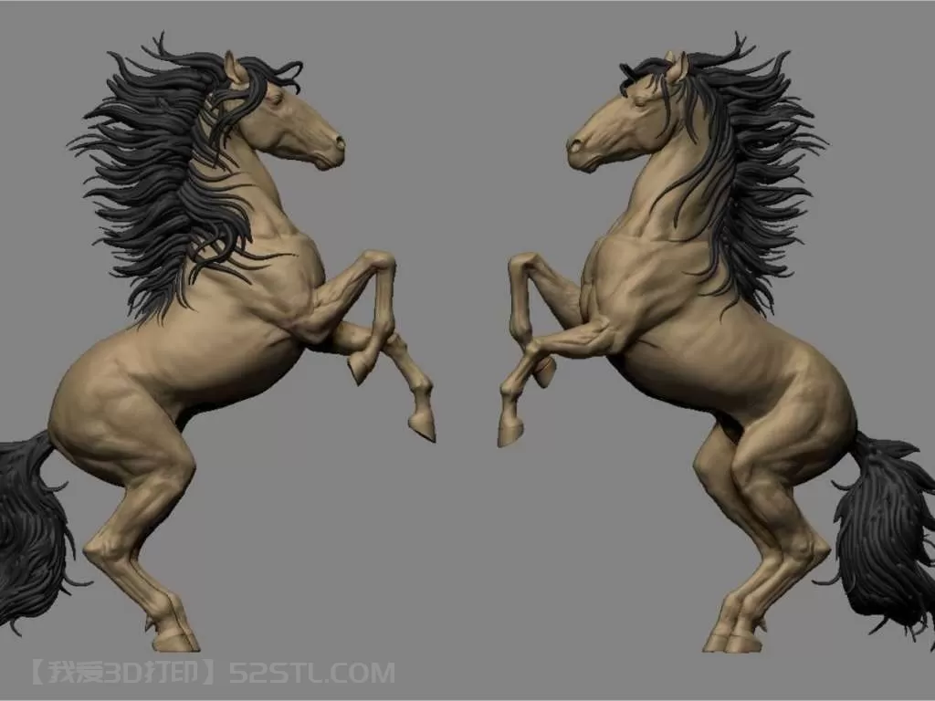 自由之马雕塑-3d打印模型stl积分下载-百度网盘云【我爱3D打印】